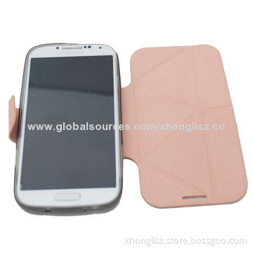 Flip Case for Samsung S4 with PC Back Cover/Various Colors